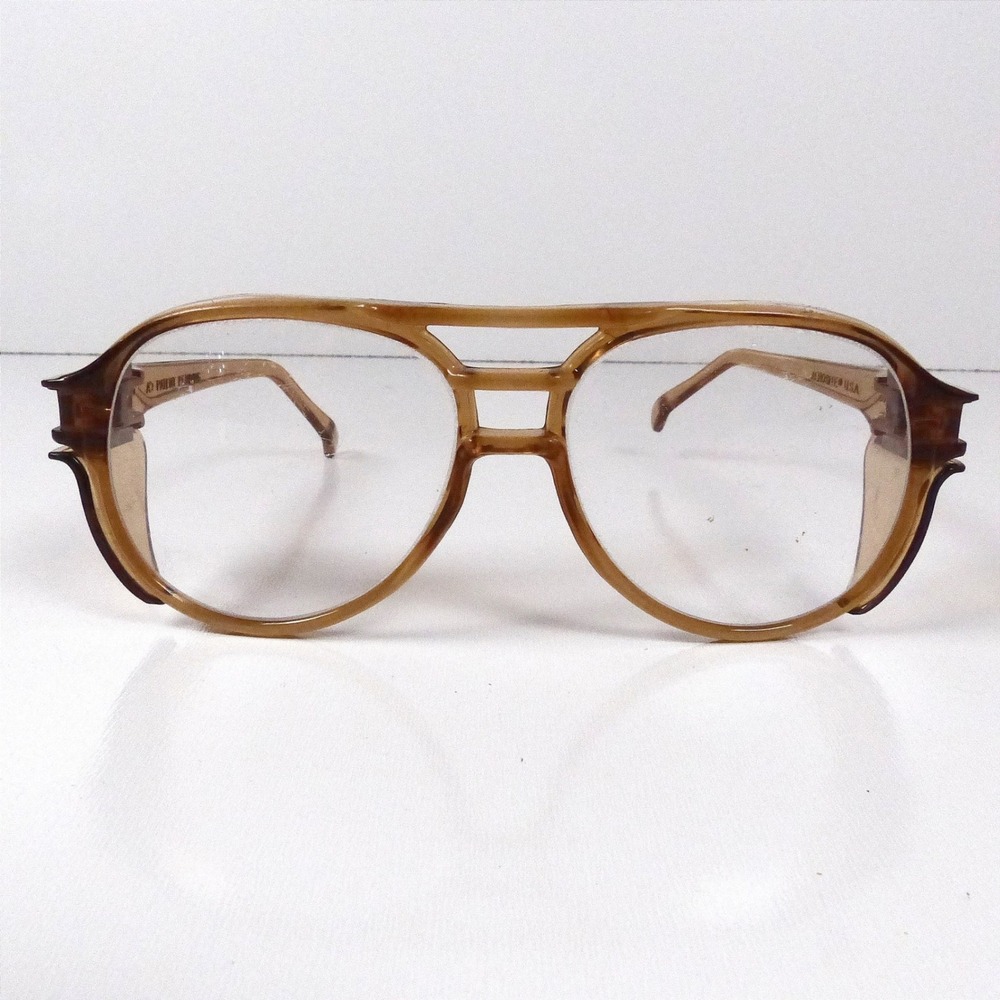 Vintage Aerosite Z87 Safety Glasses Side Shields American Optical 5 3/4 USA